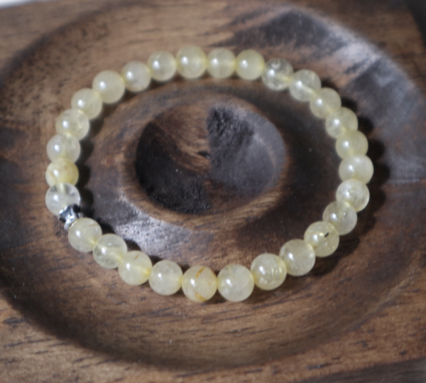 6mm Gold Rutilated Quartz Bracelet