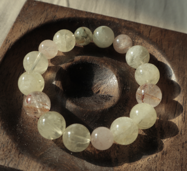 #E004 10mm Yellow Pagoda Crystal, 12mm Rabbit Hair Crystal, Crystal DIY Design Bracelet